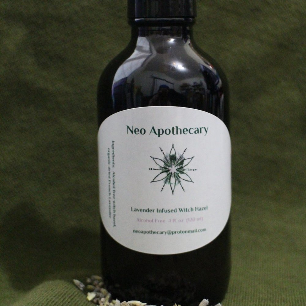 ALCOHOL FREE Lavender Infused Witch Hazel (4 oz)
